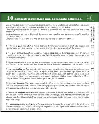 10 conseils pour faire une demande affirmée