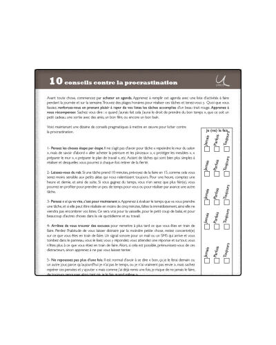 10 conseils contre la procrastination