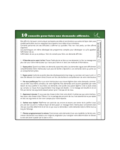 10 conseils pour faire une demande affirmée