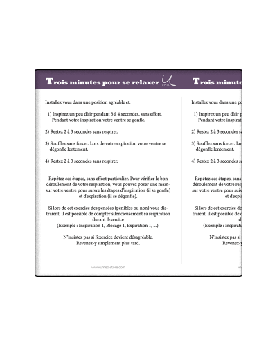 Trois minutes pour se relaxer