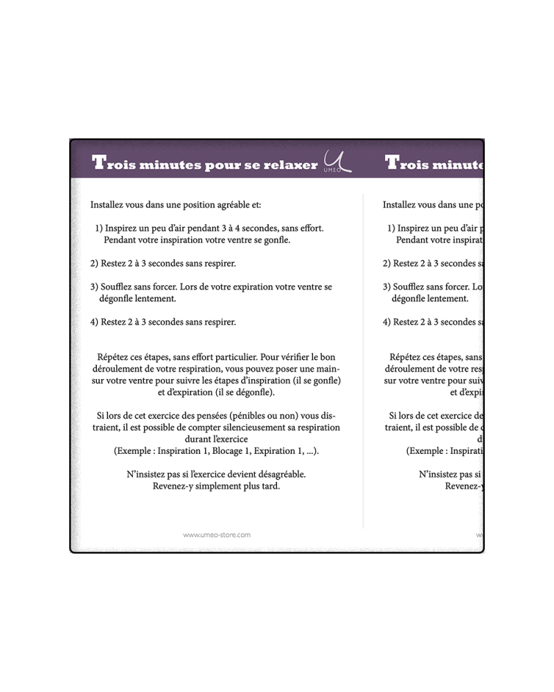 Trois minutes pour se relaxer