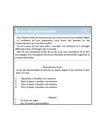 Le jeu des personnalités