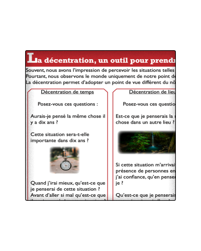 Décentration de temps, de lieu et de personne