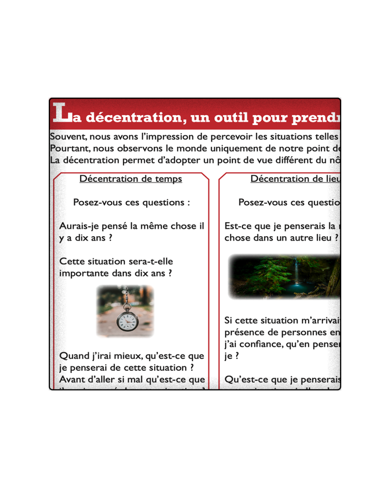 Décentration de temps, de lieu et de personne