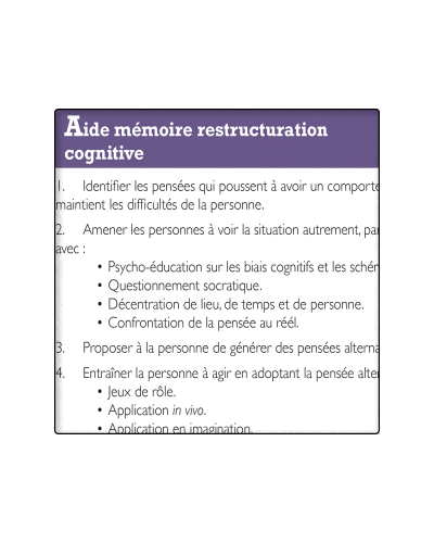 Aide mémoire - Restructuration Cognitive