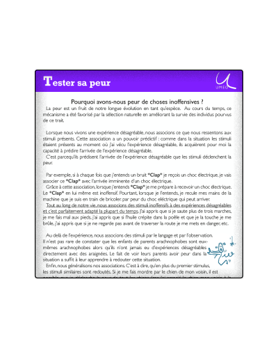 Tester sa peur